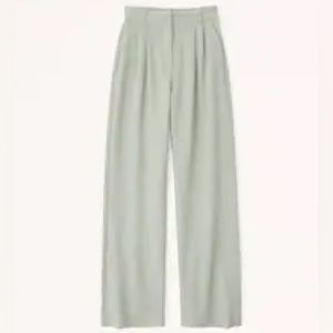 Abercrombie & Fitch Sloane Tailored Pale Green Trousers
